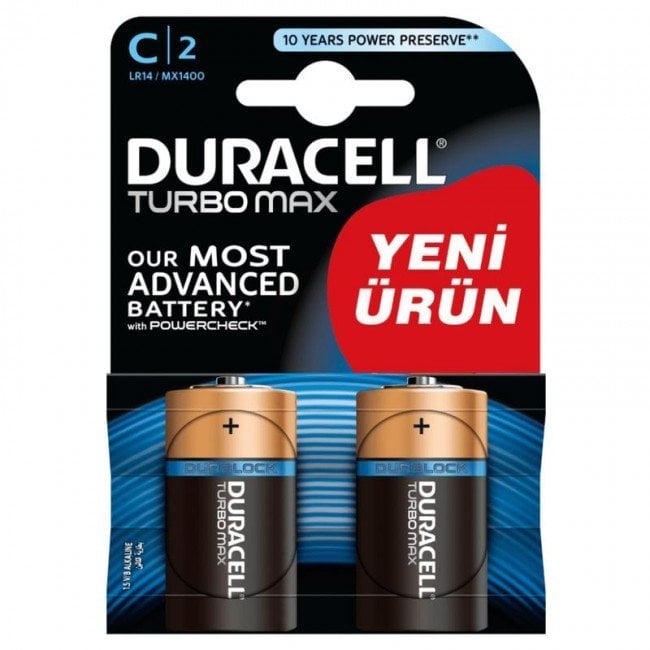Duracell Turbo Max C Orta Pil 2 Li