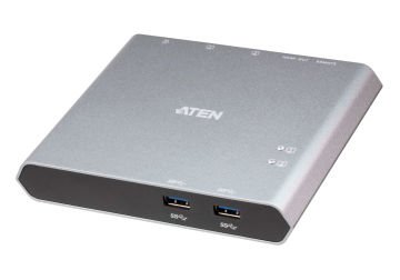 Aten 2-Port Usb-C Gen 1 Dock Switch With Power Pass-Through