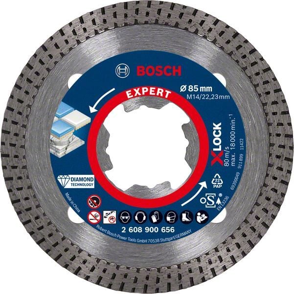 Bosch X-Lock Elmas Kesme Diski Expert BFHaCeram 85 mm - 2608900656