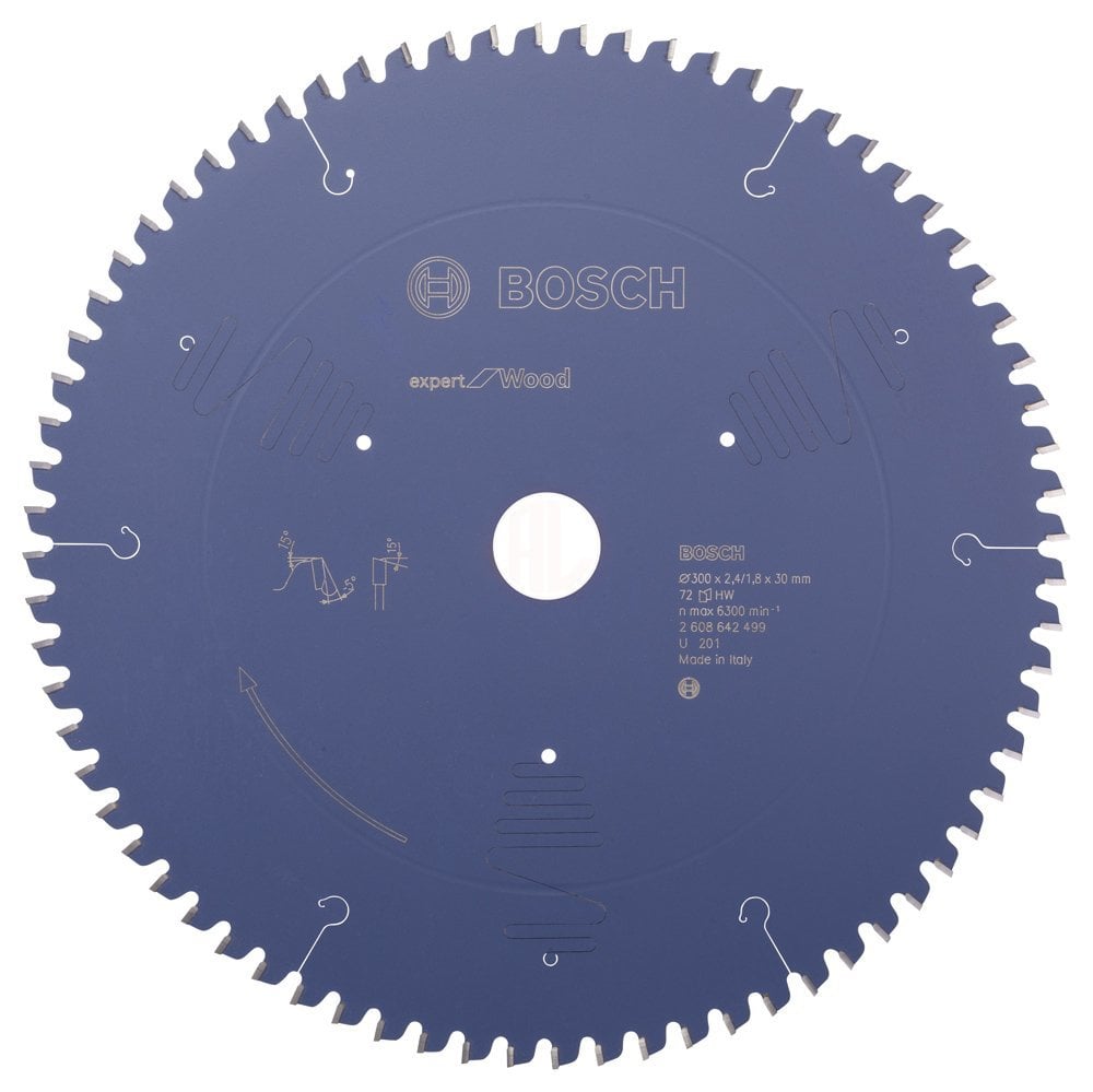 Bosch Daire Testere Bıçağı Expert For Wood 300x30 mm 72 Diş (2,4/1,8 mm) - 2608642499