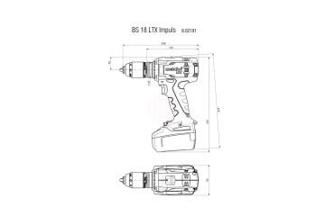 Metabo Akülü Vidalama Matkabı BS 18 LTX IMPULS (2 x 4,0 Ah Akü)