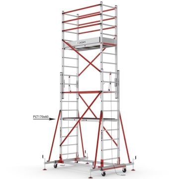 Çağsan Telesafe XL Premium İki Parçalı Alüminyum İskele 2x10 Basamaklı - S005_XLN_PR
