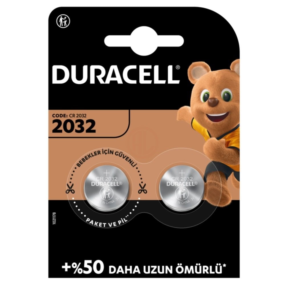 Duracell CR 2032 Lithium 3V Pil 2 li