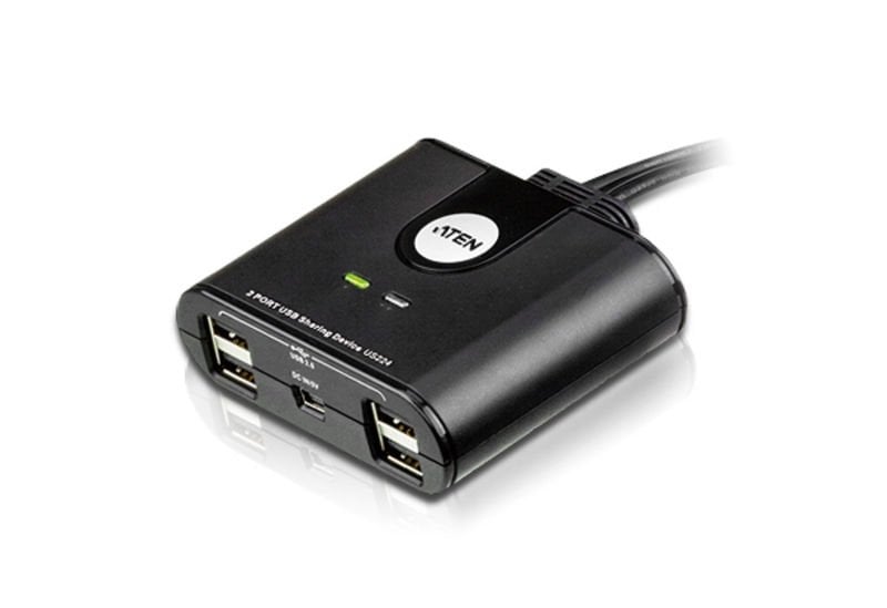 Aten Usb Arayüzüne Sahip Cihazları Paylaştıran Switch, Usb 2.0 , 2 Pc, 4 Usb Cihaz