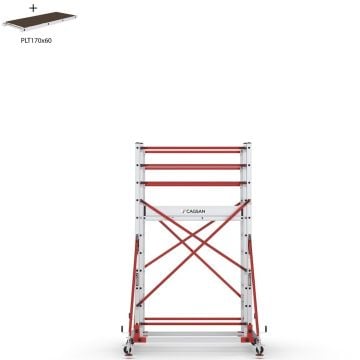 Çağsan Telesafe XL Premium İki Parçalı Alüminyum İskele 2x11 Basamaklı - S006_XLN_PR