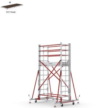 Çağsan Telesafe XL Premium İki Parçalı Alüminyum İskele 2x11 Basamaklı - S006_XLN_PR