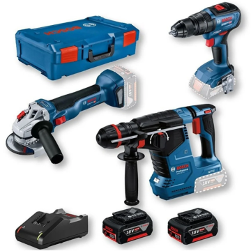 Bosch Gbh 187 + Gws 18v-10 + Gsr 18v-50 Vidalama Kırıcı Taşlama Set - 0615990N42