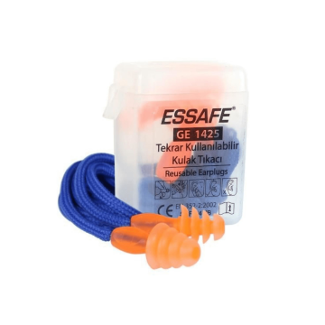 Essafe Gürültü Önleyici Çam Tipi Kulak Tıkacı Kordonlu Kutulu 24 Db (Ce En 352-2)
