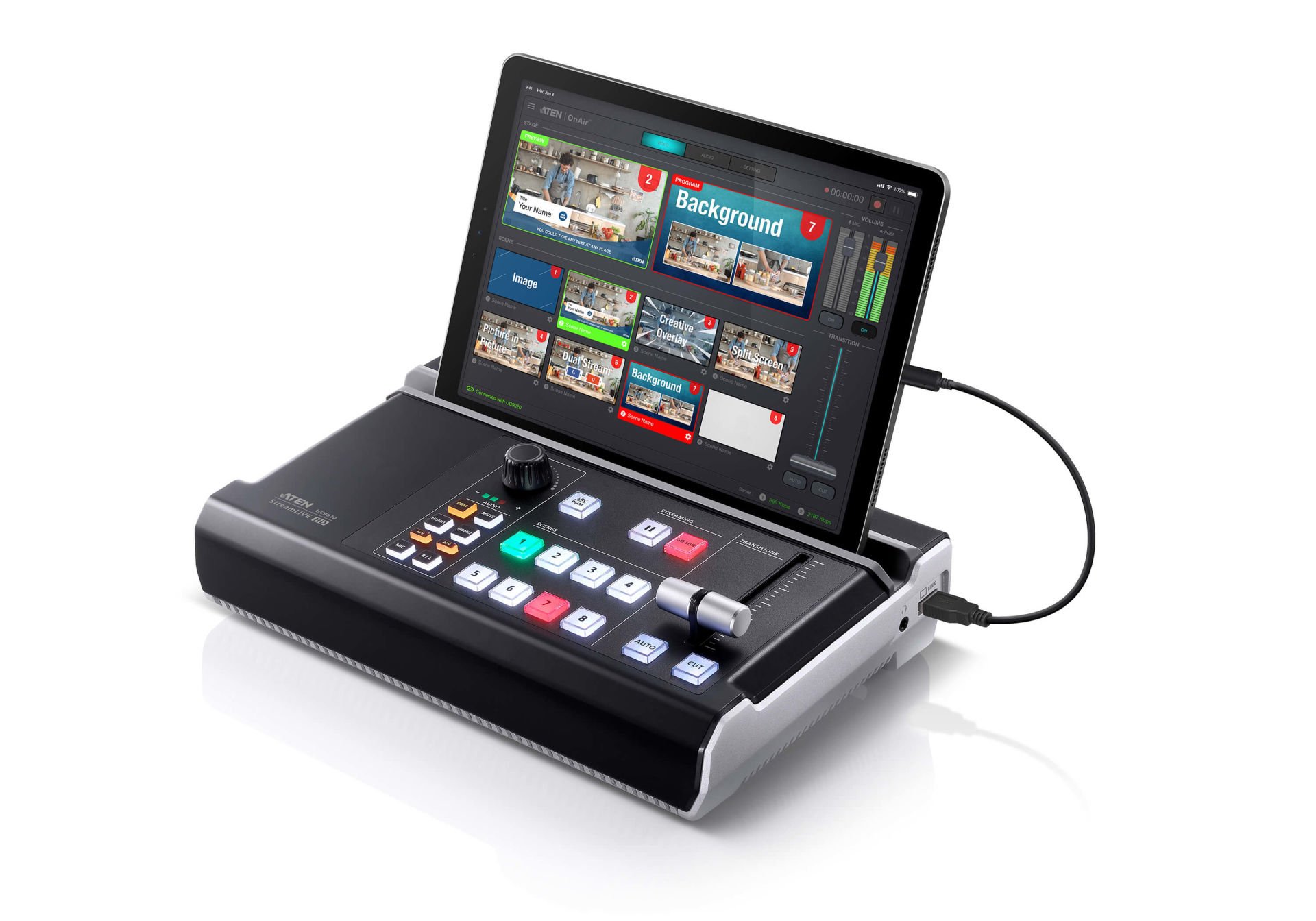 Aten Streamlive™ Hd Hepsi Bir Arada Çoklu Kanal Av Mikser