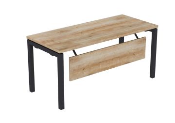 Aras Çalışma Masası 120x69 Cm Safir Meşe (Ayak RAL9016 Beyaz Texture)