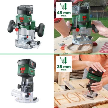 Bosch Dik Freze Makinası Advanced Trim Router Kombi Set Solo (Aküsüz) - 06039D5002