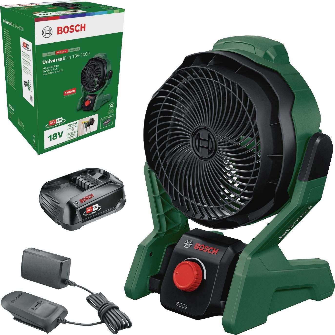Bosch Akülü Fan UniversalFan 18V-1000 (1 x 2,0 Ah Akü) - 06039E1001