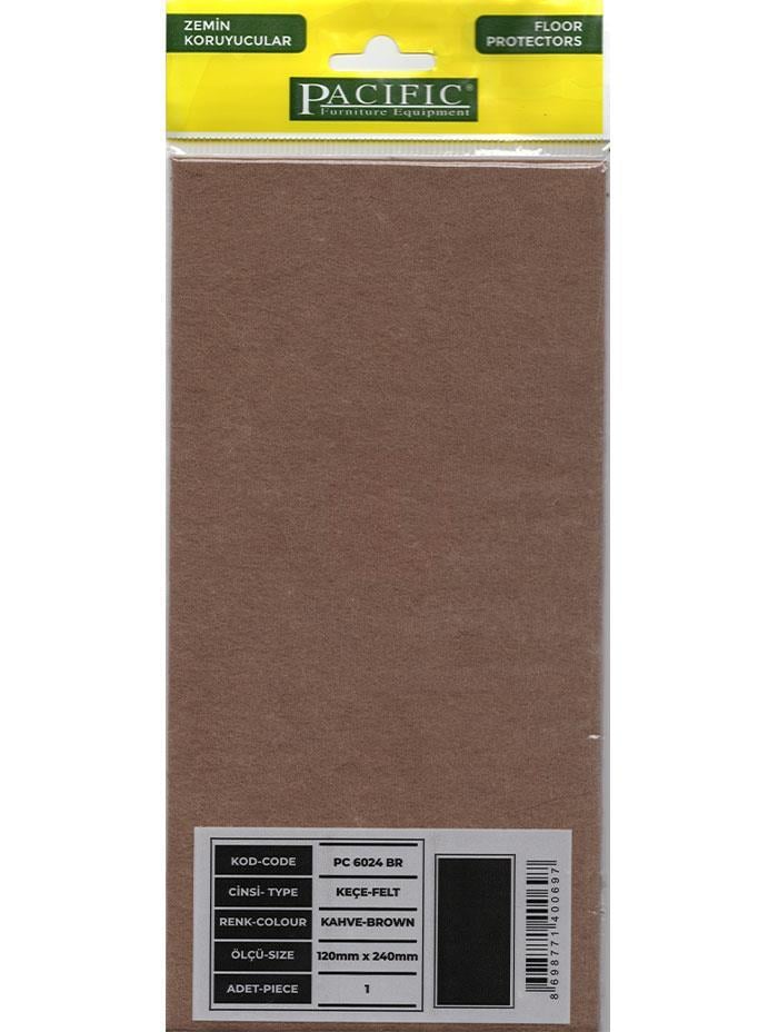 Pacific Kahve Yapışkanlı Keçe 120 mm x 240 mm - PC6024-BR