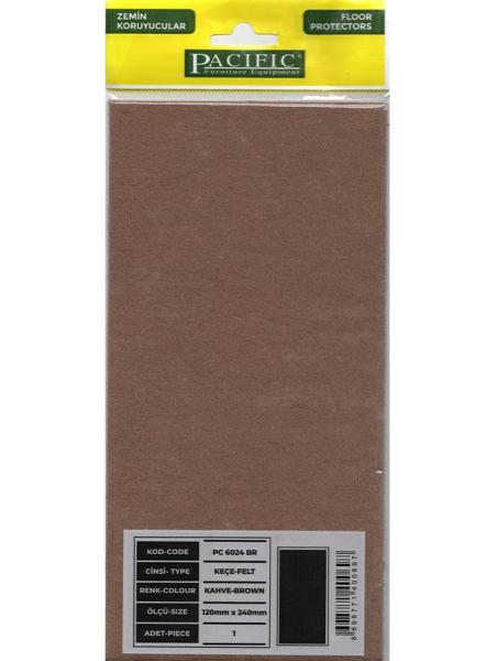 Pacific Kahve Yapışkanlı Keçe 120 mm x 240 mm - PC6024-BR
