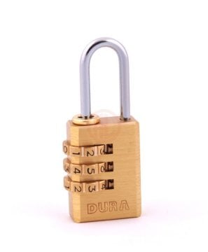Dura Kilit DK110 3 Şifreli Pirinç Asma Kilit