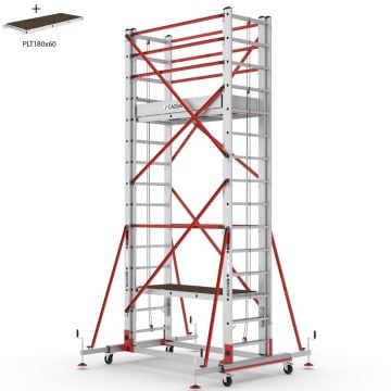 Çağsan Telesafe XL Premium İki Parçalı Alüminyum İskele 2x15 Basamaklı - S008_XLN_PR