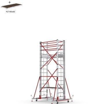 Çağsan Telesafe XL Premium İki Parçalı Alüminyum İskele 2x15 Basamaklı - S008_XLN_PR