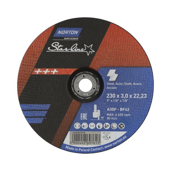 Norton Clipper Düz Metal Kesme A30P-115x3.0x22.2-T41 NOR-Starline TR - 66252848983