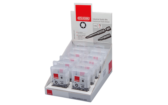 Ceta Form 500 Parça 1/4 İnç Torx Bits Uç Toptan Paketi Cb/826B (T25 X 50 Mm)