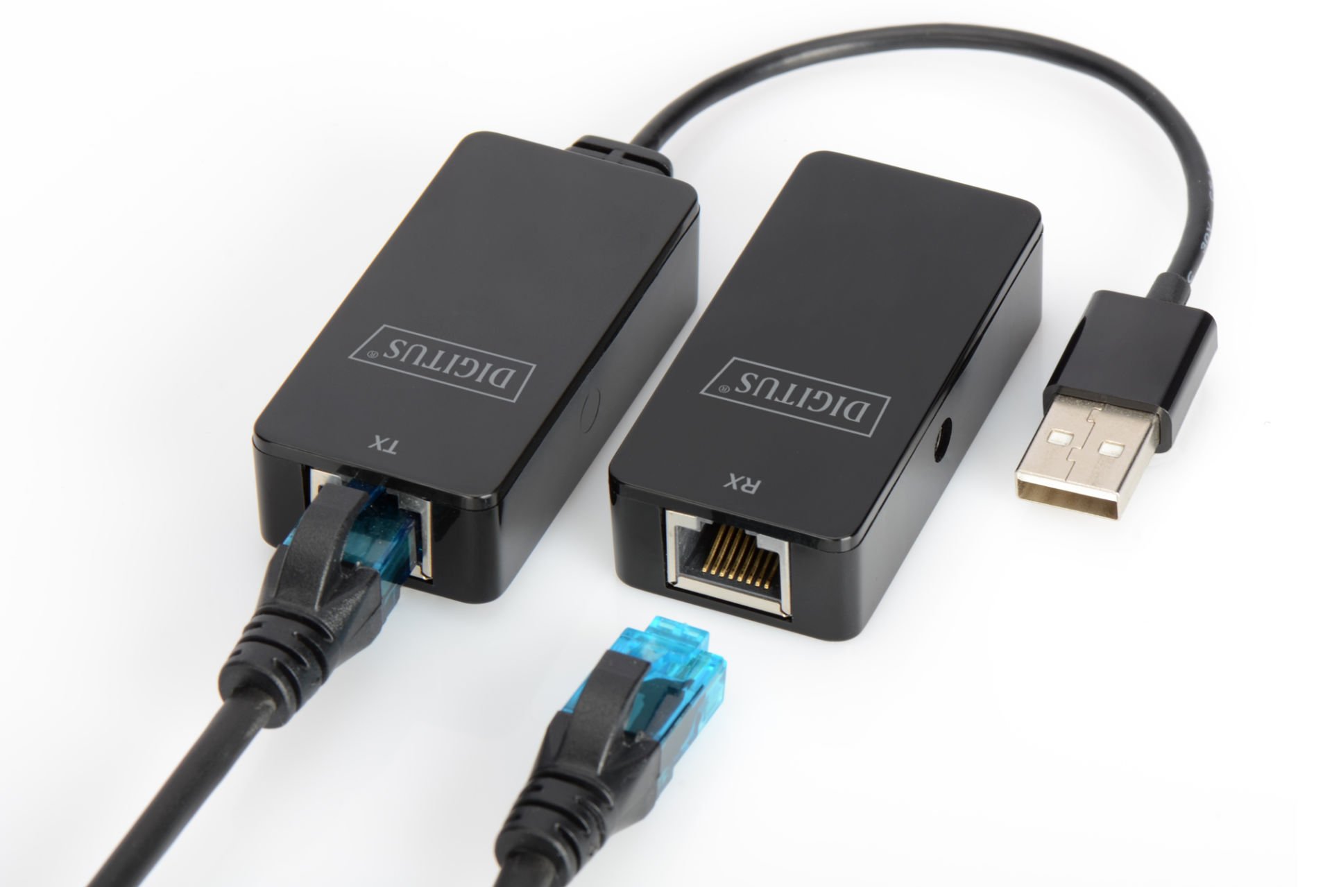 Assmann Digitus Usb 2.0 Mesafe Uzatma Cihazı, Cat 6/6A/7 Awg23 S/Ftp Ya Da F/Ftp Kablo Kullanıldığında Maksimum Mesafe 50 Mt