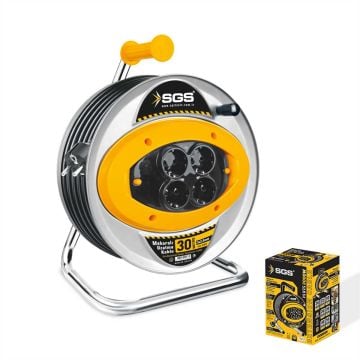 SGS 2111 Metal Makaralı Uzatma Kablosu 2,5X30Mt