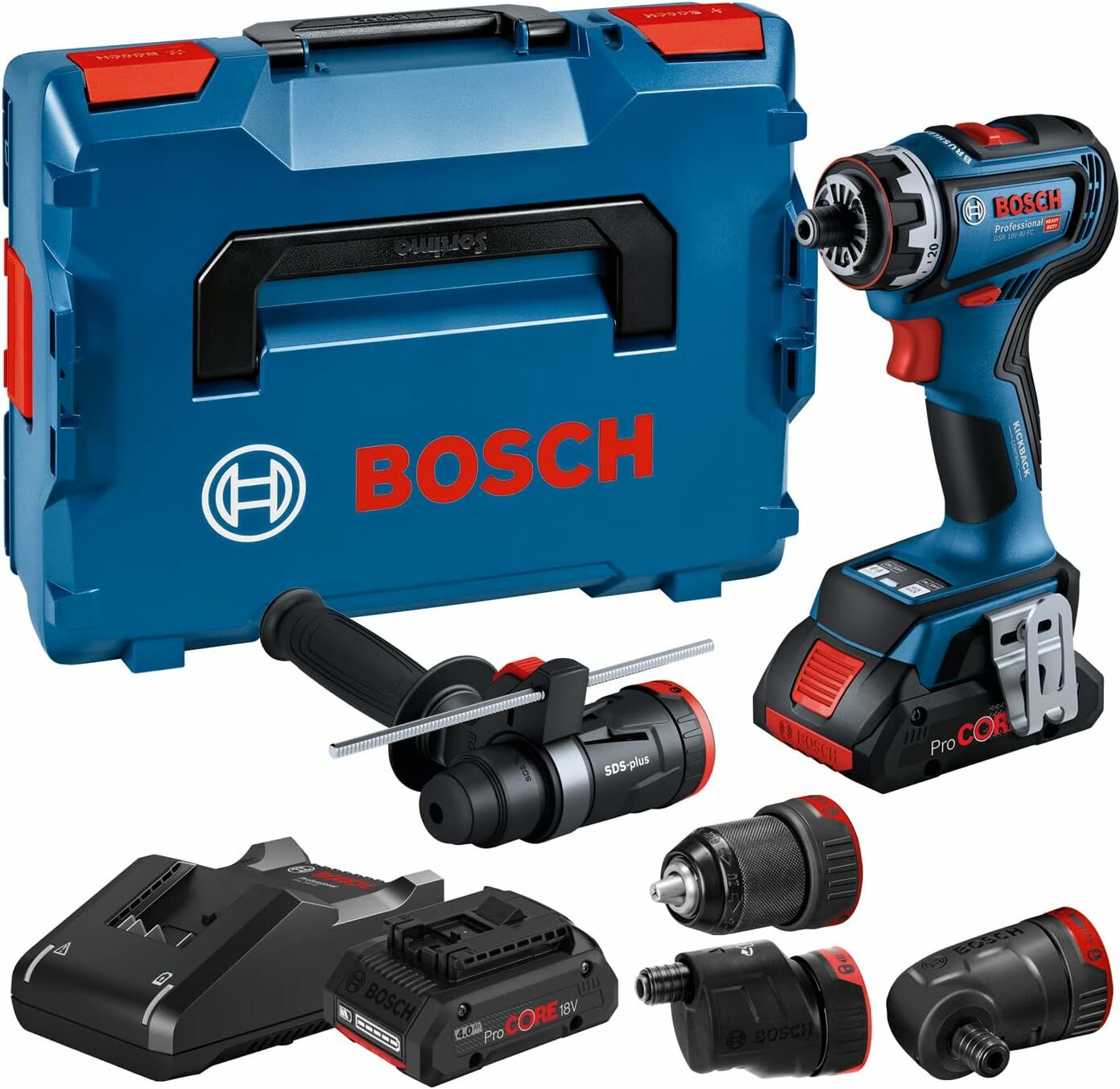 Bosch Bosch Akülü Darbeli Vidalama Matkabı GSR 18V-90 FC (2 x 4,0 Ah Akü) - 06019K6200