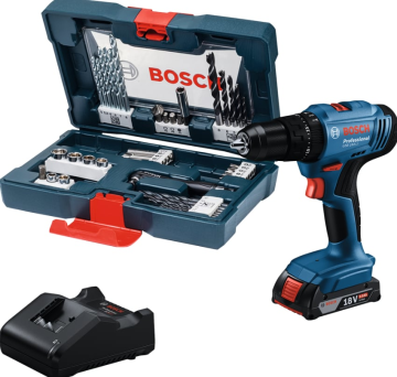 Bosch GSB 183-Li Akülü Darbeli Matkap + Takım Çantası ve 41 Parça Aksesuar Seti