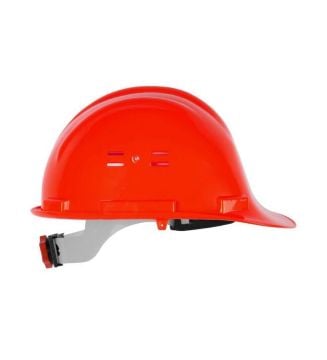 Essafe Kafa Koruyucu Vidalı Baret Hava Delikli Kulaklık Takılabilir (Ce En 397) Kırmızı