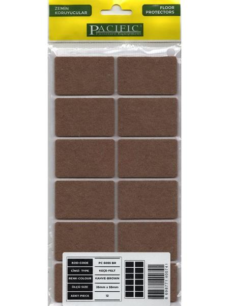 Pacific Kahve Yapışkanlı Keçe 35 mm x 55 mm - PC6055-BR
