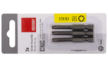 Ceta Form 3 Parça 1/4 İnç Torx Bits Uç T25 X 50 Mm / Kartlı