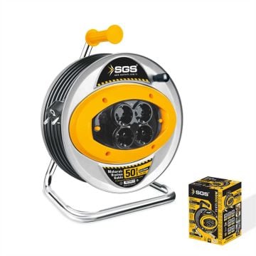 SGS 2113 Metal Makaralı Uzatma Kablosu 2,5X50Mt