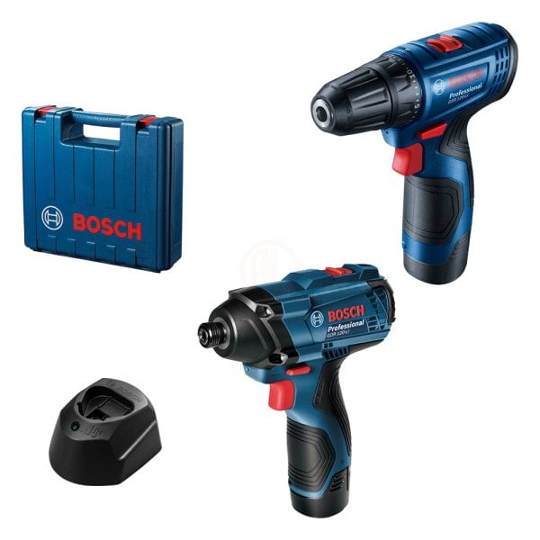 Bosch GSR 120-LI + GDR 120-LI (2x2,0 Ah Plastik) (Cordless Drill Driver GSR12) - 06019G8023