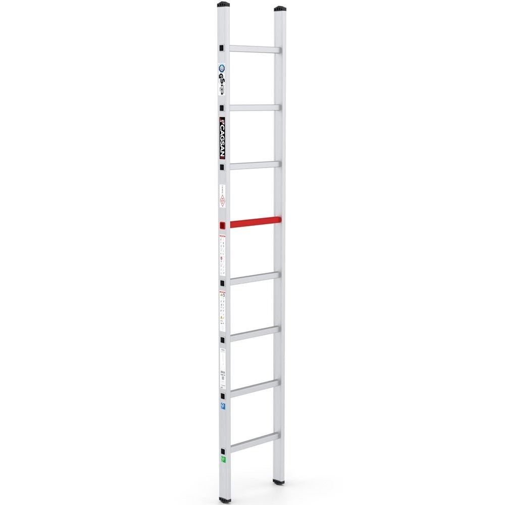 Çağsan Tek Parçalı Alüminyum Merdiven 8 Basamaklı - T6025
