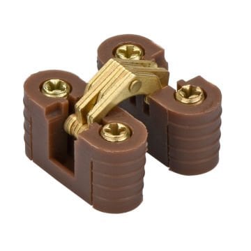 Canex Akordiyon Menteşe Plastik (Vidalı) Kahve