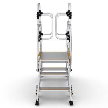 Çağsan Çift Çıkışlı Endüstriyel Alüminyum Platform 2+1 Basamaklı - EPC2