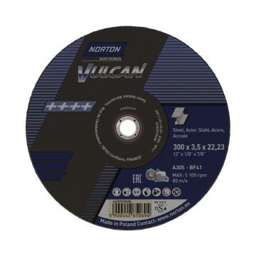 Norton Clipper Düz Metal Sabit Kesme A30S-300x3.5x22.2-T41 NOR-VulcanPetrol80 - 66252925458