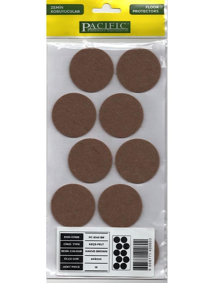 Pacific Kahve Yapışkanlı Keçe 45 mm - PC6145-BR
