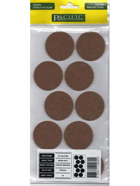 Pacific Kahve Yapışkanlı Keçe 45 mm - PC6145-BR