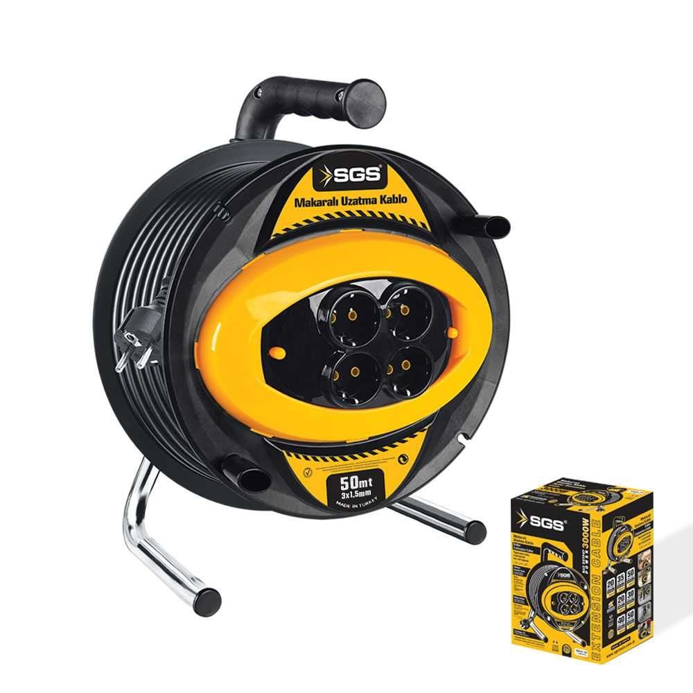 SGS 2132 Makaralı Uzatma Kablosu 1,5X50Mt
