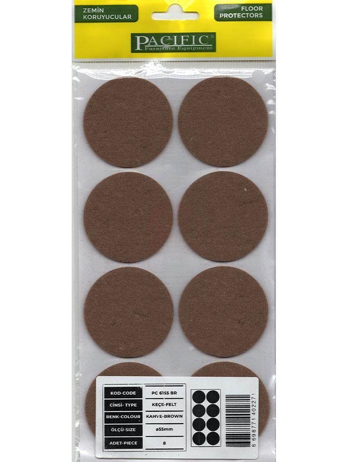 Pacific Kahve Yapışkanlı Keçe 55 mm - PC6155-BR