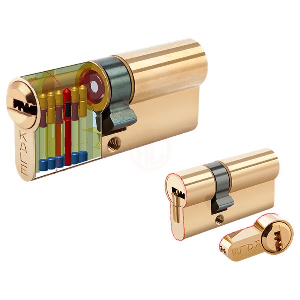Kale Tuzaklı Sistem Çelik Pimli Mandallı Silindir Sarı 68 mm (26+10+32 mm) - 164KTBSM0003