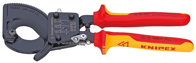 Knipex 95 36 CIRCIR MEKANİZMALI KABLO MAKASI 250 MM - KNI9536250