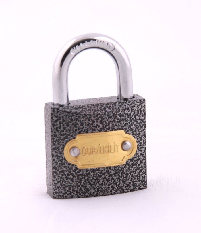 Dura Kilit DK3638 Gri Boya Asma Kilit 38 Mm