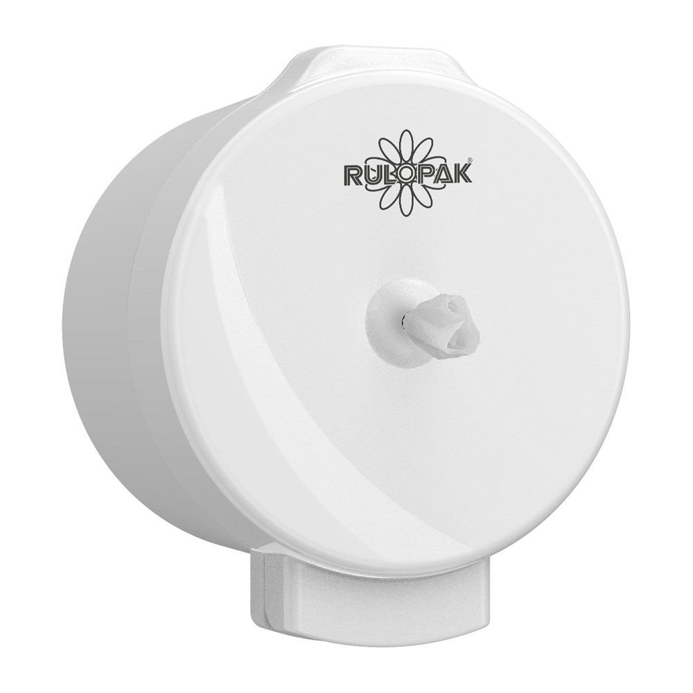 Rulopak Modern Cimri İçten Çekmeli Tuvalet Kağıdı Dispenseri Beyaz