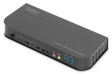 Assmann Dıgıtus Dıgıtus Kvm Switch, 2-Port, 4K60Hz, 2 X Dp İn, 1 X Dp/Hdmı Out
