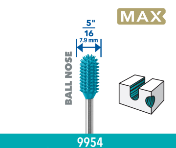 Dramel Gravürleme Aksesuarları Max Güçlü Oyma Ucu Yuvarlak Uçlu 7,9 Mm (9954) - 26159954DM
