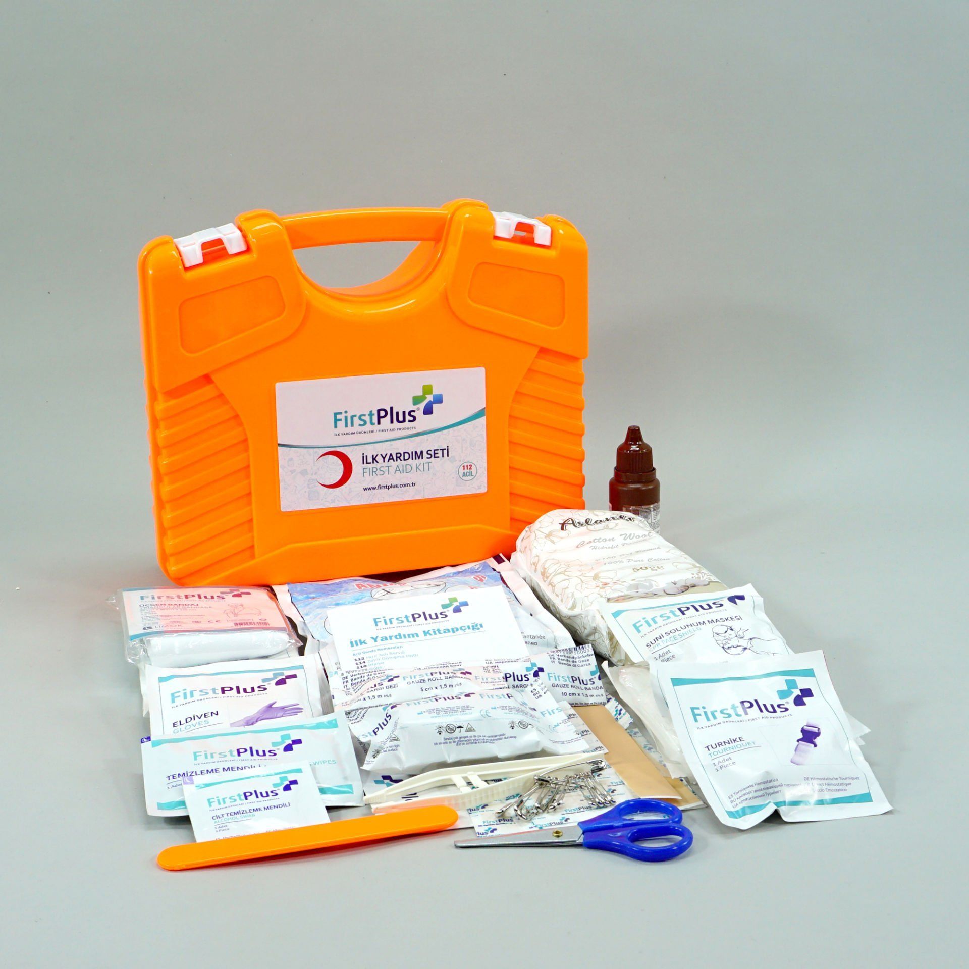 FirstPlus İş Yeri İlk Yardım Seti - Turuncu Çantalı- FP 04.103