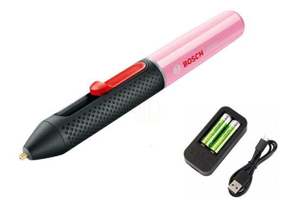 Bosch Akülü Gluey Tutkal Kalemi Pembe (2 x 1,2V HR06 AA Şarj Edilebilir Pil) - 06032A2103