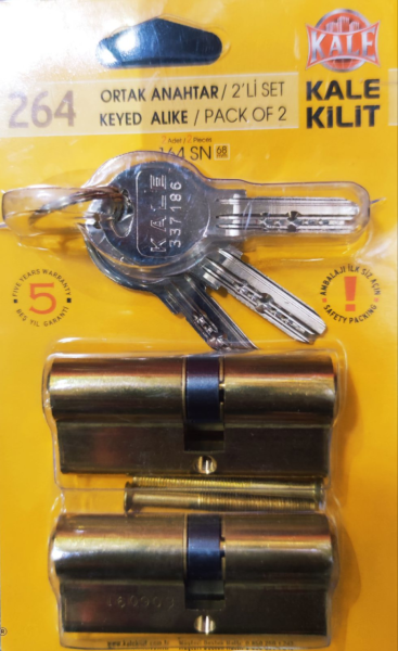 Kale Sistem Silindir Çelik Pimli İkili Pas Sistem Sarı 68 mm (26+10+32 mm) Blisterli - 26400000001