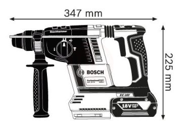 Bosch Akülü Kırıcı Delici Makine SDS Plus GBH 18V-26F (2 x 6,0 Ah Akü) - 0611910003